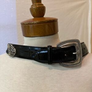 Western black belt with braided straps size medium 35” length